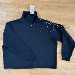Rhinestone-embellished Sweatshirt ZARA